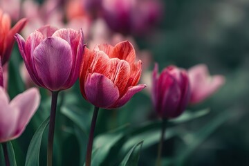 Naklejka premium Spring Tulips Blooming