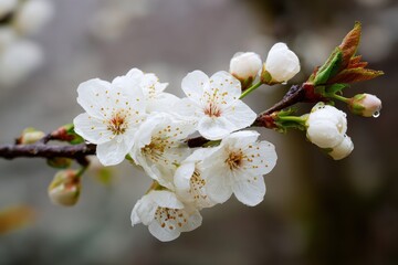 Obraz premium Springtime cherry tree blossoms