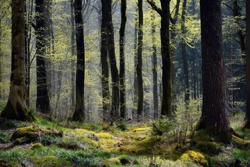 Obraz premium Springtime forest trees