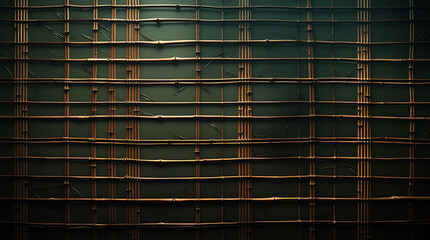 Dark bamboo theme weave texture background in dramatic lighting with shadows, moody and rich tones, traditional Asian aesthetic photo
