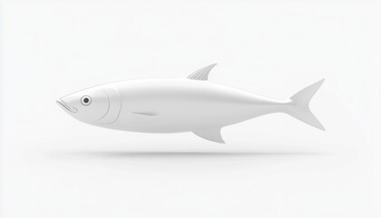 Obraz premium Anchovy Fish Simple Art Logo Template For A Mono Restaurant Logo Design. Clean And Minimalist Design For Seafood Businesses.