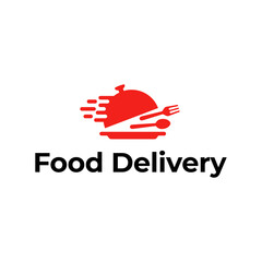 Food delivery icon for modern restaurant service