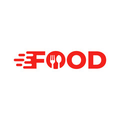 Food delivery icon for modern restaurant service