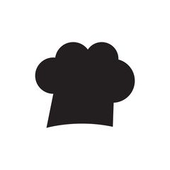 Flat Vector Chef Hat Icon for Culinary Branding