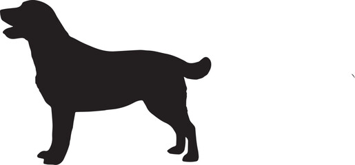 Labrador Retriever Dog Silhouette - Standing Pet Profile Vector