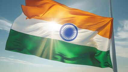 Majestic Indian Flag Waving: Symbol of Pride and Sovereignty

