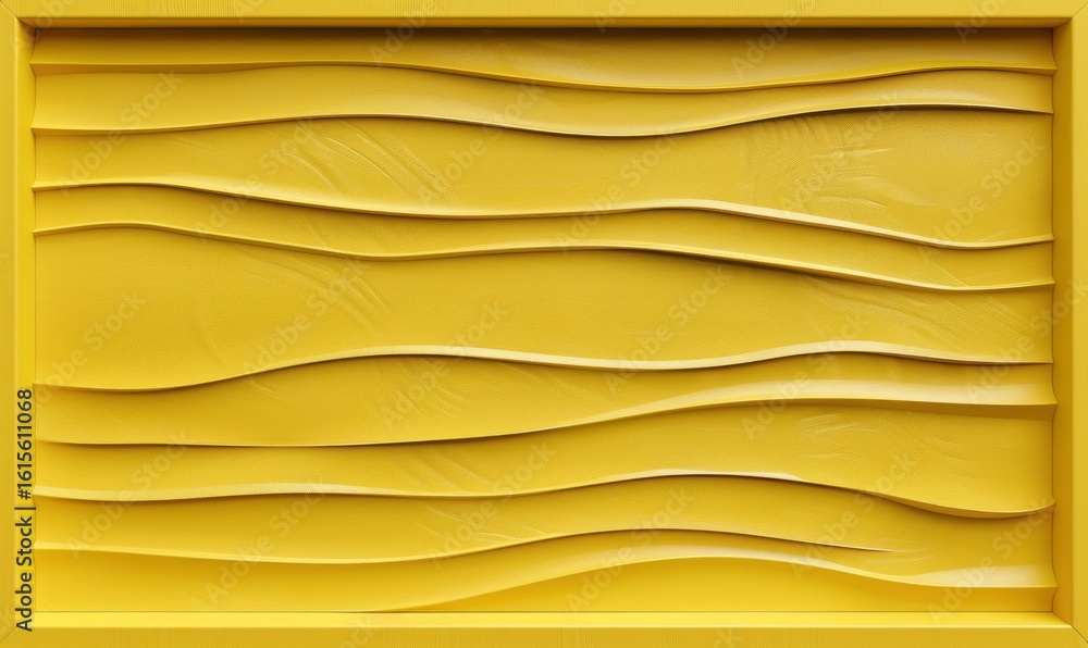 Poster golden yellow wavy texture background with smooth abstract pattern