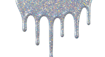 Holographic Glitter Drip Effect