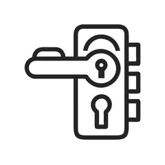 keyhole lock mechanism icon design