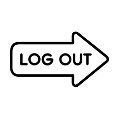 log out exit session icon design