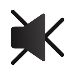 mute silent audio icon design