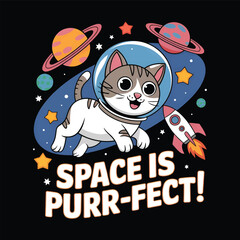 Pawsitive Vibes Only &ndash; Cute Cat Illustration with Positive Message