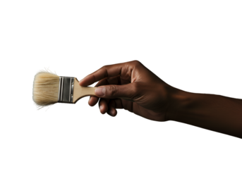 Hand Holding Brush Isolated On Transparent Background Illustration