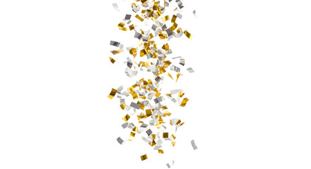 Falling Metallic Confetti Pieces (Silver + Gold)