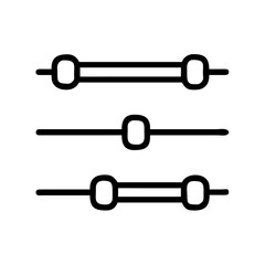 sliders horizontal adjustment icon design