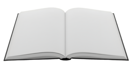 Illustration Of An Open White Book Isolated On A Transparent Background