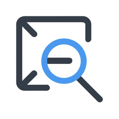 zoom out view control icon design