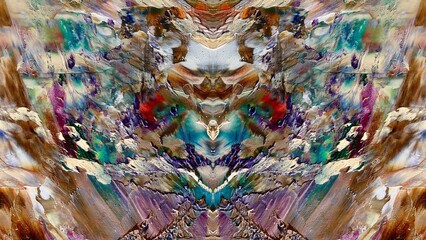 Fototapeta premium Abstract art background . Hand painting artwork on canvas .