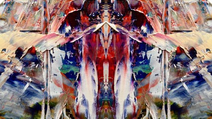 Abstract art background . Hand painting artwork on canvas .
