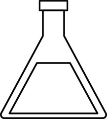 Lab beaker in the shape of a triangle