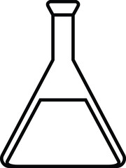 Lab beaker in the shape of a triangle