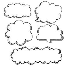vector set of speech bubbles
