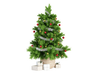 christmas tree isolated on white background