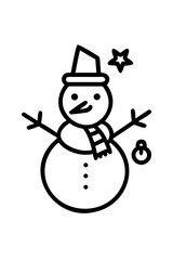 Christmas Tree Silhouette with Star and Gifts on White Background presents