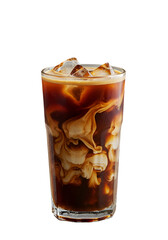Iced Coffee Drink Illustration With Transparent Background And Swirls Of Cream