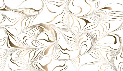 abstract golden line concentric rippled vortex illustration on transparent background.