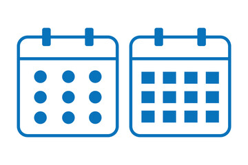 Calendar icon. Deadline, season icon symbol flat design. Appointment and schedule symbol. Reminder organizer event signs. business plan schedule. Vector illustration.