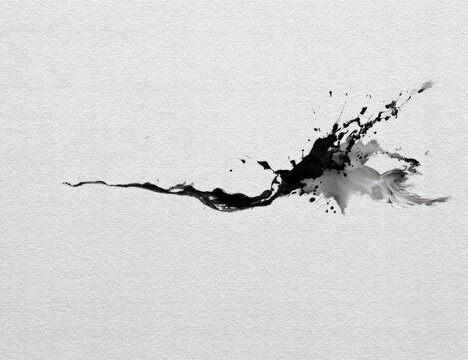 Abstract ink splatter on textured paper - Powered by Adobe