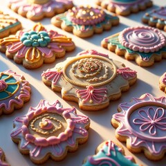 christmas cookies on a plate  food dessert cake sweet breakfast pastry homemade cookies baked bakery delicious tasty biscuit cream chocolate fresh snack assortment isolated close-up 