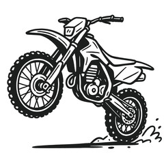 Fototapeta premium Motocross Silhouette Illustration