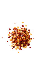 Isolated Crushed Chili Pepper Spice on Black Background Photo