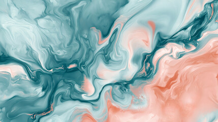 Obraz premium Abstract Art with Swirling Pink and Blue Patterns