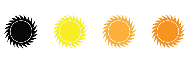 Sun icon logo design. Brightness sign and symbol . Vector illustration. EPS 10 .