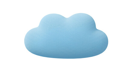 Illustration Of Soft Blue Cloud Isolated On Transparent Background For Design