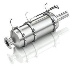 Diesel particulate filter -DPF filter - 3D illustration