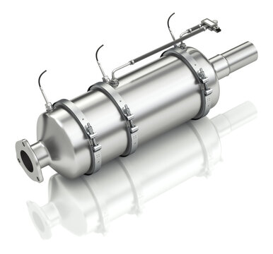 Diesel particulate filter -DPF filter - 3D illustration