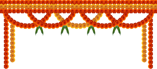 Decorative marigold festive gate design