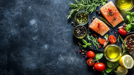 Tableau sur plexiglas Cuisine Flexitarian diet food composition  © GarlicDesign