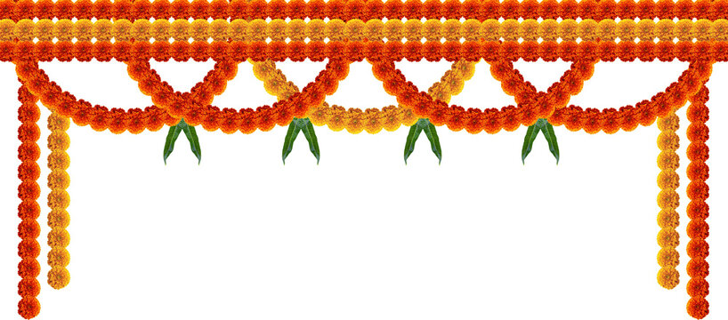 Decorative marigold festive gate design