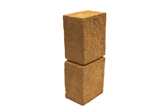 a stack of three bricks sitting on top of each other