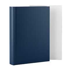 Isolated Book Illustration With Blue Cover and White Pages Background