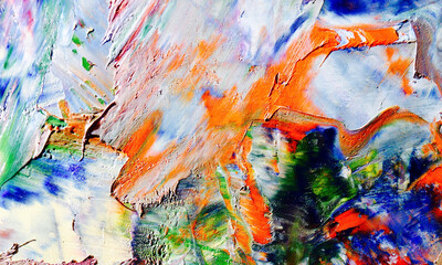Abstract art background . Hand painting artwork on canvas .