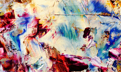 Abstract art background . Hand painting artwork on canvas .