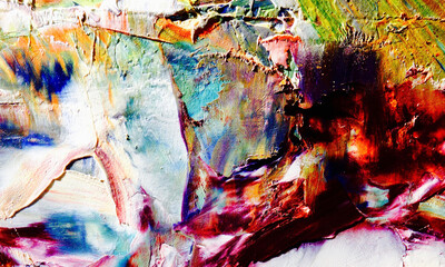 Abstract art background . Hand painting artwork on canvas .
