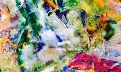 Abstract art background . Hand painting artwork on canvas .