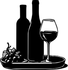 bottle and glass of wine